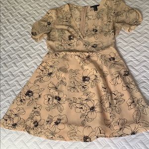 Flowy Blush Floral Dress